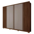 Guarda Roupa Casal 6 Portas 6 Gavetas Moon Marrom Caemmun