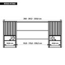 Cabeceira Cama De Casal Extensível Marrom Lucius Caemmun