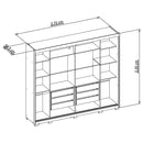 Guarda Roupa Casal Roma 2 Portas 6 Gavetas Marrom Caemmun