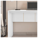 Kit Escritório Armário Baixo Com Mesa Cubic Branco Caemmun