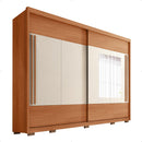 Guarda Roupa Roma 2 Portas Espelho 6 Gavetas Marrom Caemmun