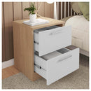 Mesa Cabeceira Quarto 2 Gavetas Sleep Marrom Branco Caemmun
