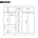 Guarda Roupa Casal 5 Portas 2 Gavetas Marta Marrom Caemmun