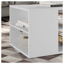 Mesa de Centro Retangular Com Divisória Opala Branco Caemmun