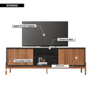 Rack Bancada Para Tv Até 72 Polegadas Tiger Preto Caemmun