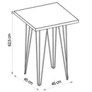 Mesa Centro Lateral Apoio (Montada) Iron 62Cm Marrom Caemmun