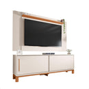 Bancada Rack com Painel  Para Tv até 65 Polegadas Jace Bege