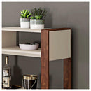 Aparador Com 2 Prateleiras Mênfis Off White/Havana - Caemmun