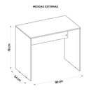 Mesa Cantinho Do Café 90 cm Milan Cinza Caemmun