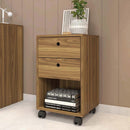 Kit Conjunto Escritório Mesa e Gaveteiro Marrom Sky Caemmun