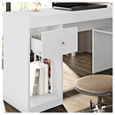 Mesa De Computador Com Porta E Gaveta Nilo Branco Fosco