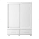Guarda Roupa Mongi 2 Portas 2 Gavetas Branco Caemmun