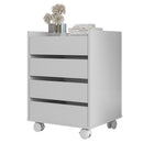 Gaveteiro 4 Gavetas Para Escritório Branco Meta Caemmun