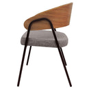 Poltrona Aero Cadeira Decorativa Com Apoio Cinza - Overseas