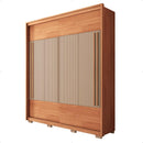 Guarda Roupa Roupeiro Roma 2 Portas 3 Gavetas Marrom Caemmun