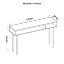 Penteadeira Para Quarto Aparador Mult Marrom Caemmun