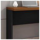 Mesa De Computador Studio Nogueira / Preto Tex - Caemmun