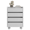 Gaveteiro 4 Gavetas Para Escritório Branco Meta Caemmun