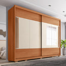 Guarda Roupa Roma 2 Portas Espelho 6 Gavetas Marrom Caemmun