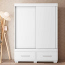 Guarda Roupa Mongi 2 Portas 2 Gavetas Branco Caemmun