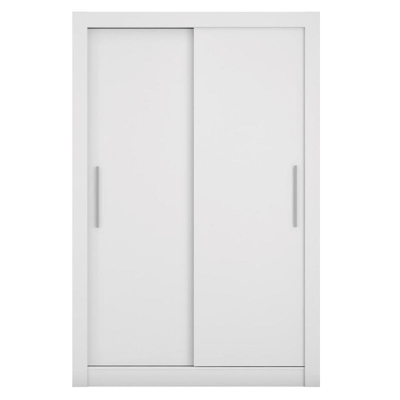 Guarda Roupa Solteiro Grande 2 Portas Glass Branco Caemmun