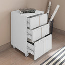 Kit Conjunto Cubic Para Escritório 3 Peças Branco Caemmun