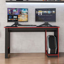 Mesa Gamer Computador Escrivaninha Preta Vermelha Caemmun