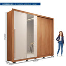 Guarda Roupa Casal 2 Portas 4 Gavetas Imper Marrom Caemmun