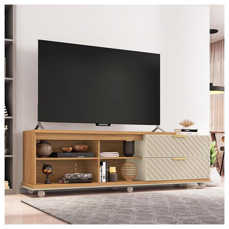 Bancada Para Tv Até 55 Polegadas Harmony Buriti Off White