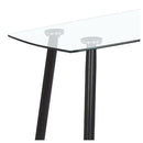 Mesa Aparador Escrivaninha 110 cm Glass Preto Opt