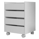 Gaveteiro 4 Gavetas Para Escritório Branco Meta Caemmun