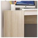 Mesa De Canto Em L Para Escritório Recta Bege Branco Caemmun