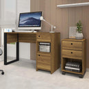 Kit Conjunto Escritório Mesa e Gaveteiro Marrom Sky Caemmun