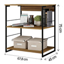 Livreiro Aparador Sala De Estar Marrom Fabrick Caemmun