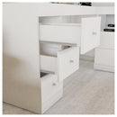 Mesa De Canto Em L Escritório Computador Job Branco Caemmun