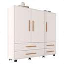 Cômoda 3 Portas 4 Gavetas Seth Branca Caemmun