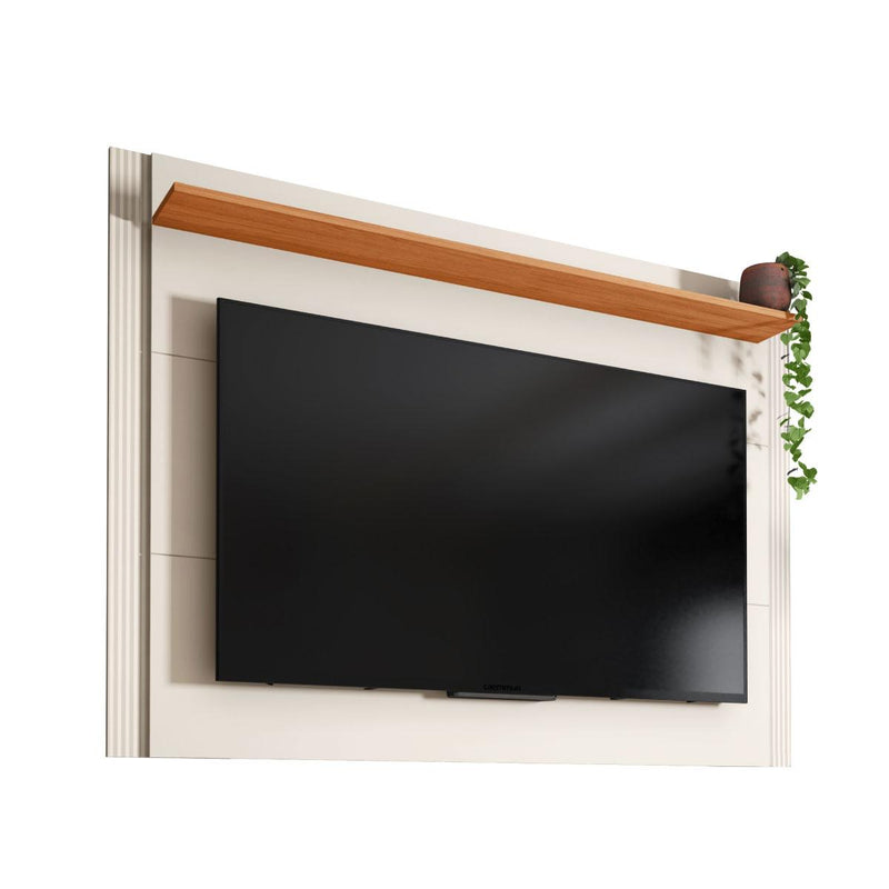 Bancada Rack Com Painel Para Tv Até 55 Polegadas Jace Bege