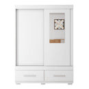 Guarda Roupa Mongi 2 Portas Com Espelho Branco Caemmun