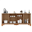 Buffet Aparador 4 Portas Balcão Cinza Jace Caemmun