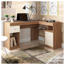 Mesa De Computador Com Porta Nilo Buriti/Off white - Caemmun