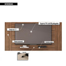Painel TV Até 55 Polegadas 4 em 1 Marrom Multiplus Caemmun