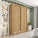 Guarda Roupa Solteiro Grande 2 Portas Marrom Glass Caemmun