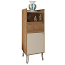 Cristaleira 2 Portas Pés de Ferro Style Marrom Caemmun