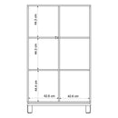 Cristaleira 2 Portas Com Led Interno Jace Cinza Caemmun