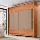 Guarda Roupa Roupeiro Roma 2 Portas 4 Gavetas Marrom Caemmun