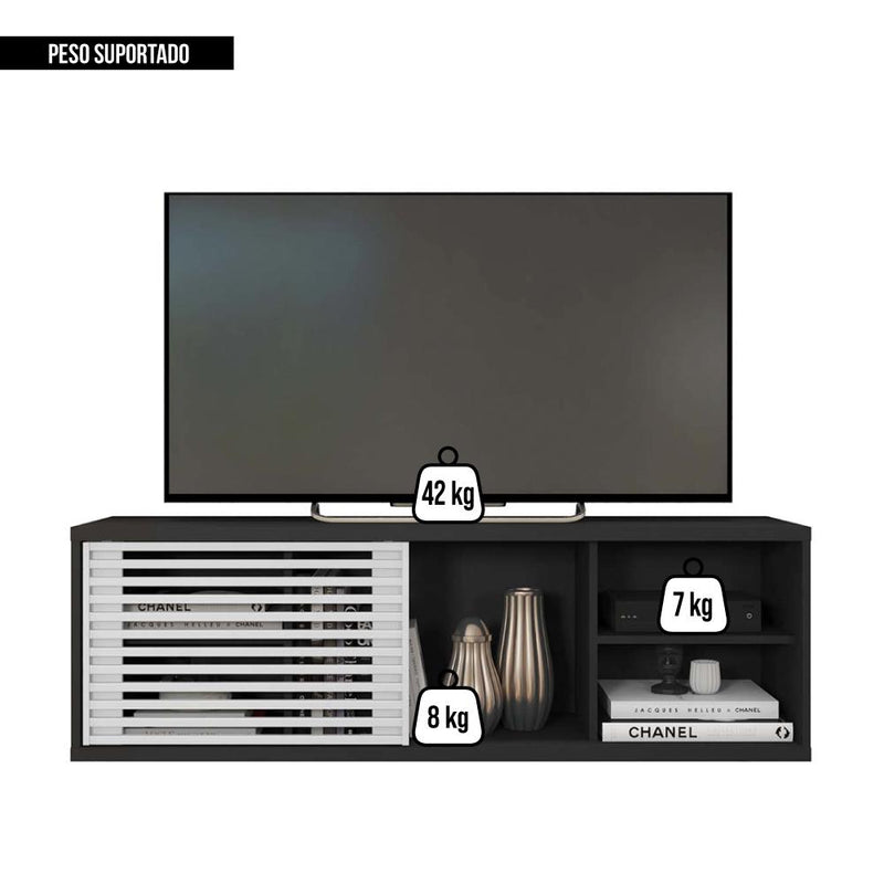 Bancada Para TV até 55 Polegadas Multiverso Preto Caemmun