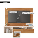 Painel Para TV Até 55 Polegadas Marrom Black Caemmun