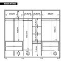 Guarda Roupa 6 Portas 6 Gavetas Marrom Diamond Caemmun