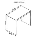 Mesa Computador Escrivaninha Escritório Meta Preto Caemmun