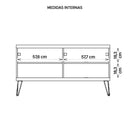 Bancada Rack Montada Até 50 Polegadas Bege Frizz Caemmun